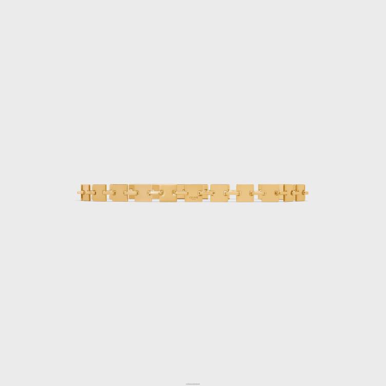 CELINE goud vierkante kettingriem van messing 4TLH81091