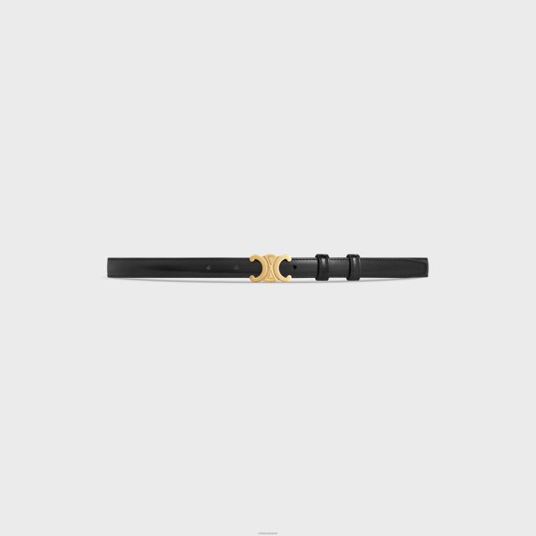 CELINE zwart kleine triomphe riem van taurillonleer 4TLH81077