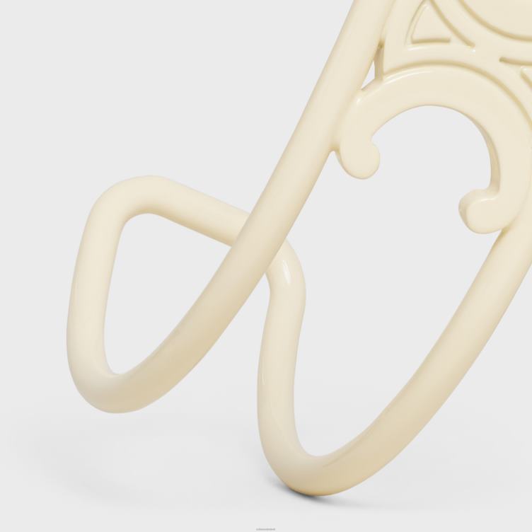 CELINE gebroken wit triomphe-manchet van gelakt messing 4TLH81320