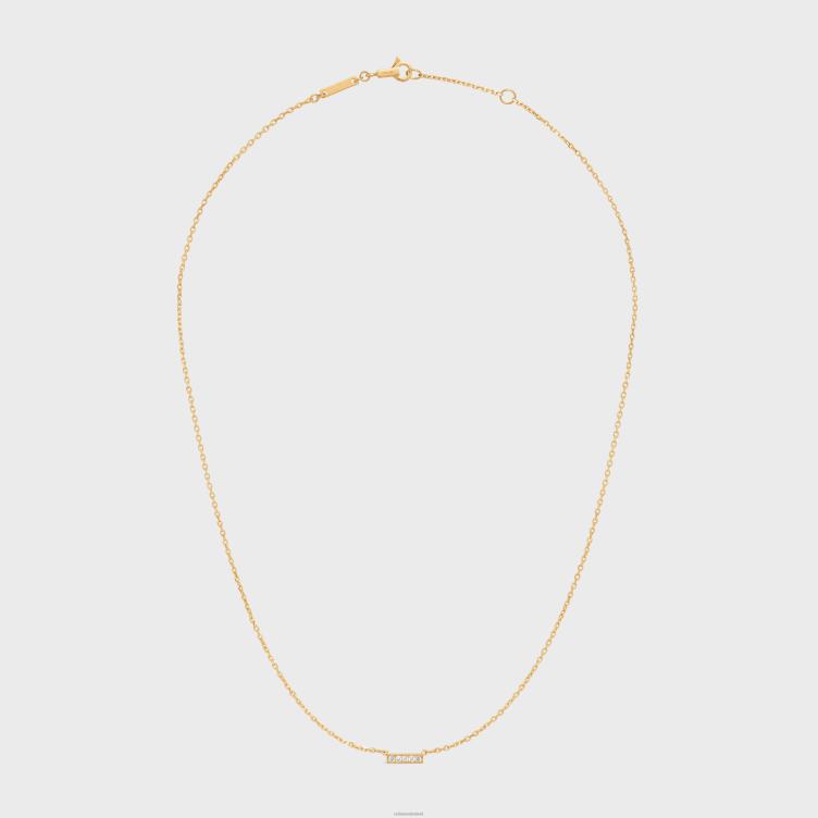 CELINE geel goud en wit lijnketting in diamanten 4TLH81394