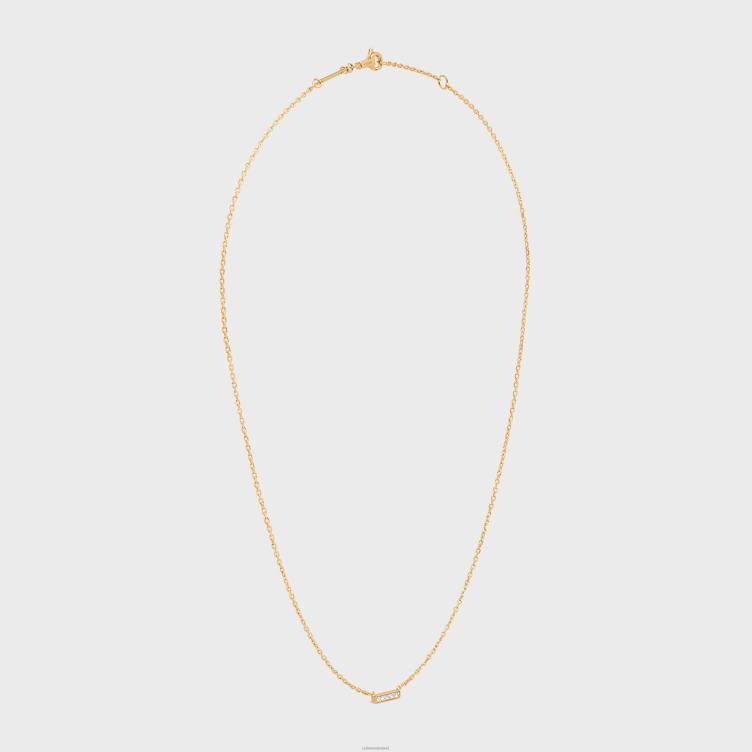 CELINE geel goud en wit lijnketting in diamanten 4TLH81394