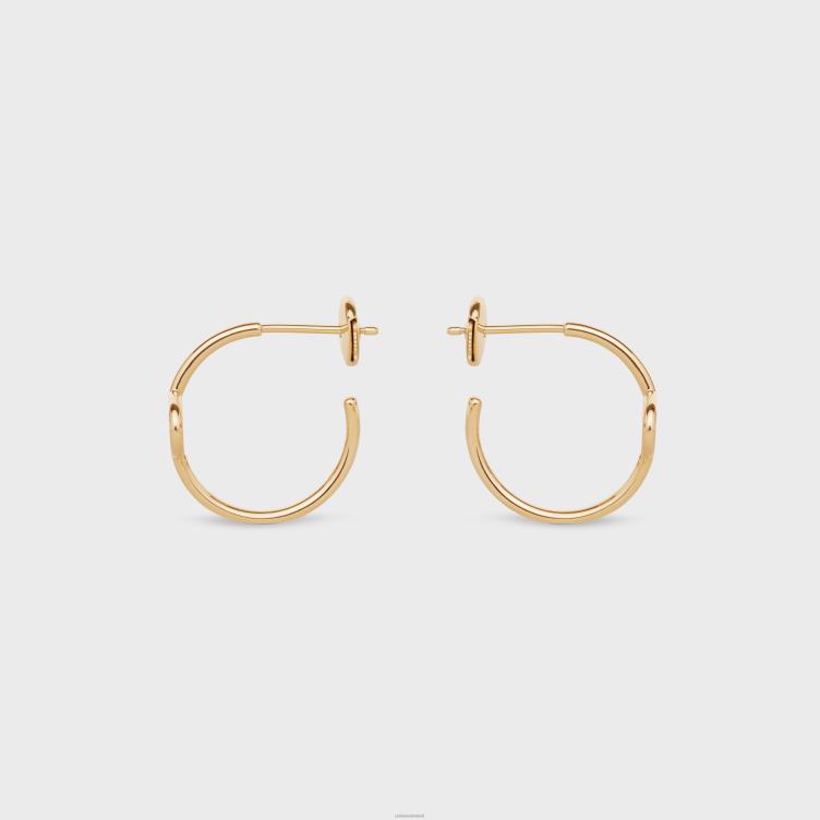 CELINE geel goud maillon triomphe hoepelt binnen 4TLH81385