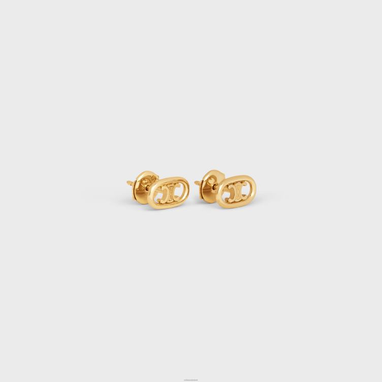 CELINE geel goud maillon triomphe studs in 4TLH81386