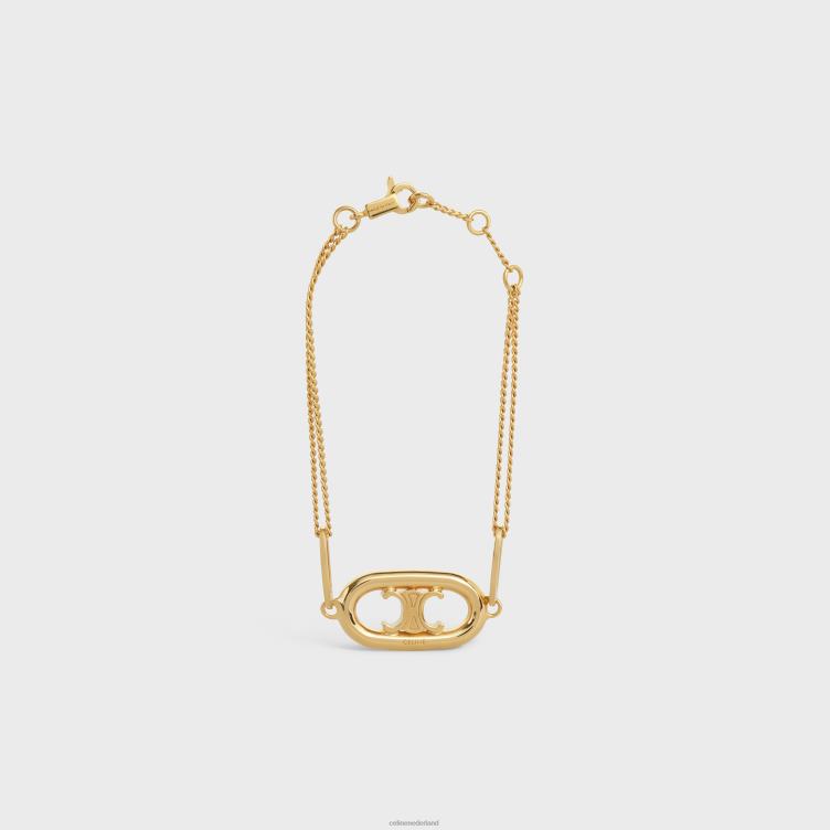 CELINE goud triomphe armband in messing met afwerking 4TLH81316