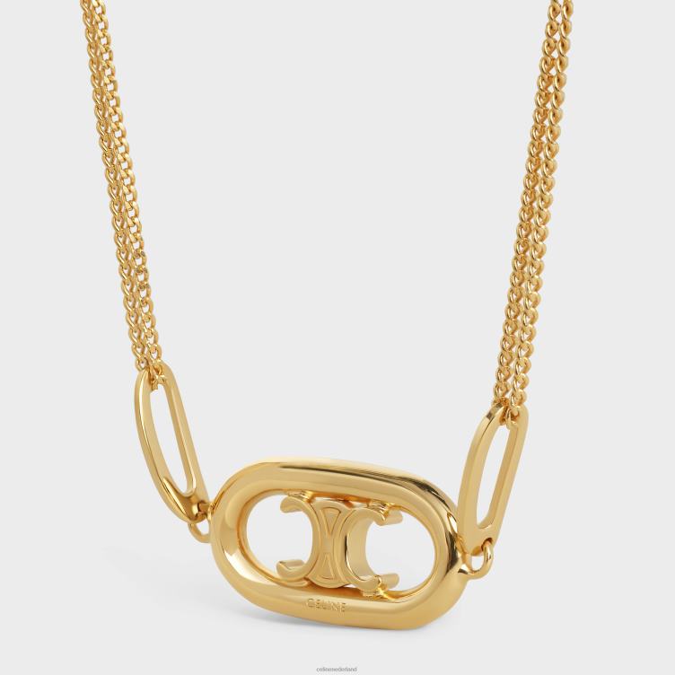 CELINE goud triomphe armband in messing met afwerking 4TLH81316