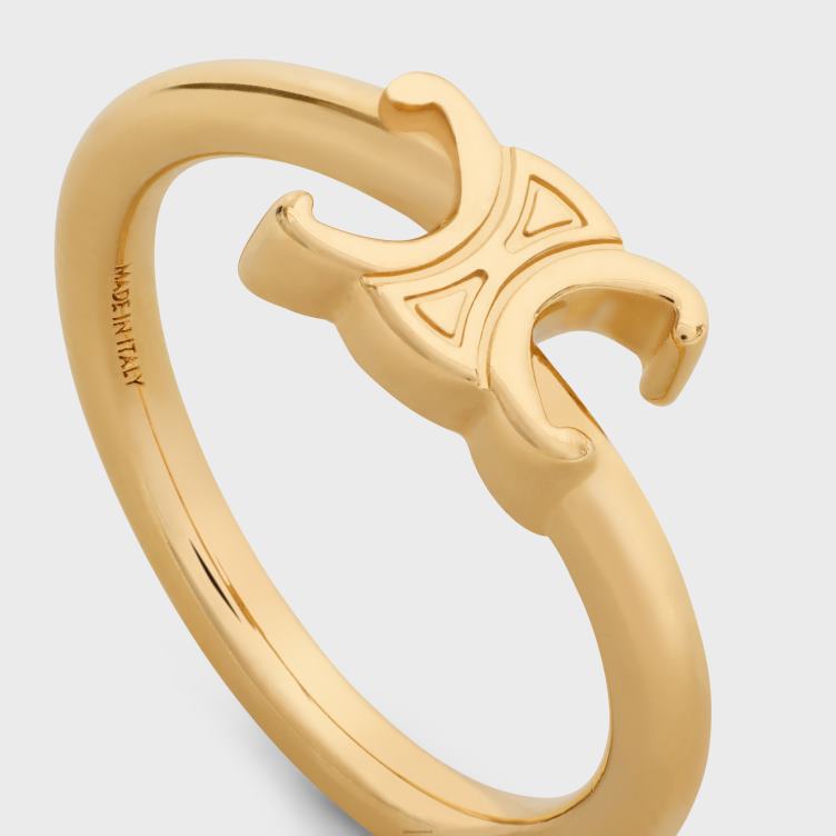 CELINE goud triomphe asymmetrische ring in messing met afwerking 4TLH81293