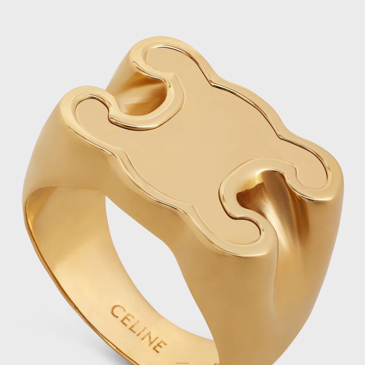CELINE goud triomphe chevaliere ring in messing met afwerking 4TLH81309