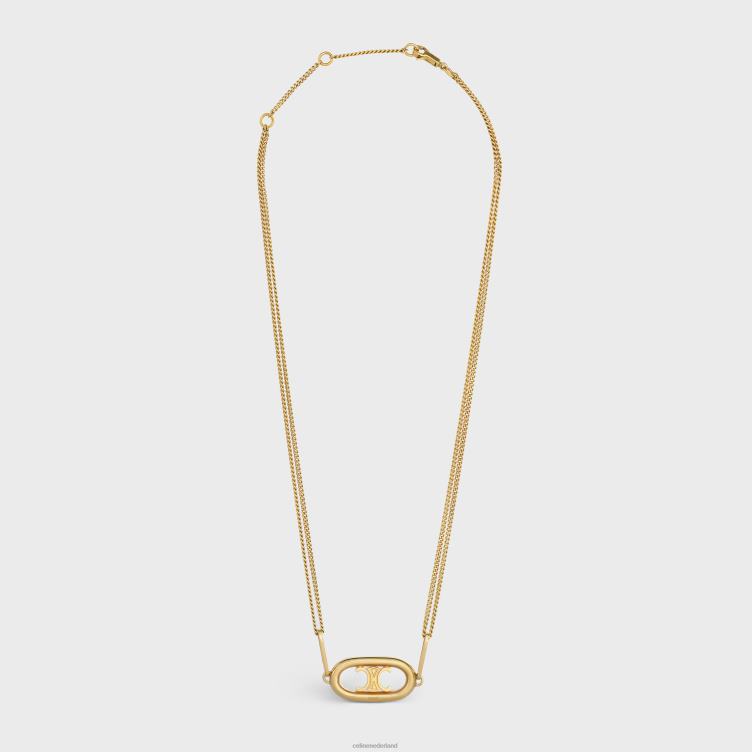 CELINE goud triomphe ketting in messing 4TLH81315