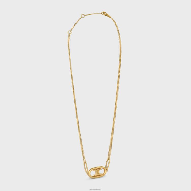 CELINE goud triomphe ketting in messing 4TLH81315