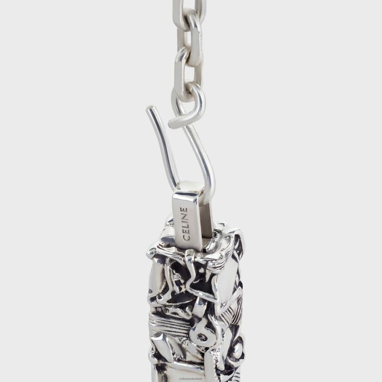 CELINE zilver Cesar project compressieketting in sterling 4TLH81360