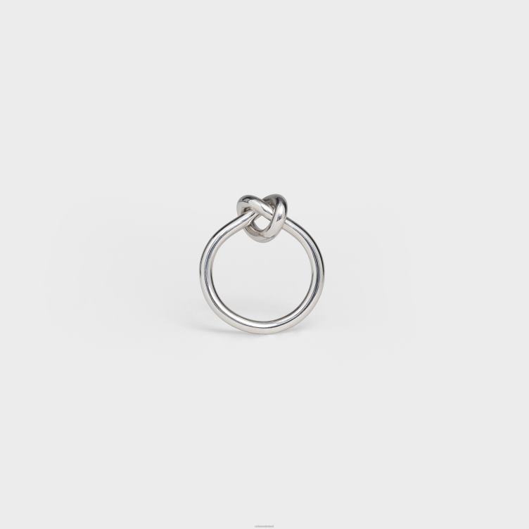 CELINE zilver knoopring van messing met rhodiumafwerking 4TLH81376