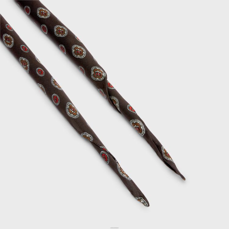 CELINE bruin dunne sjaal biscotto zijde charmeuse 4TLH81221