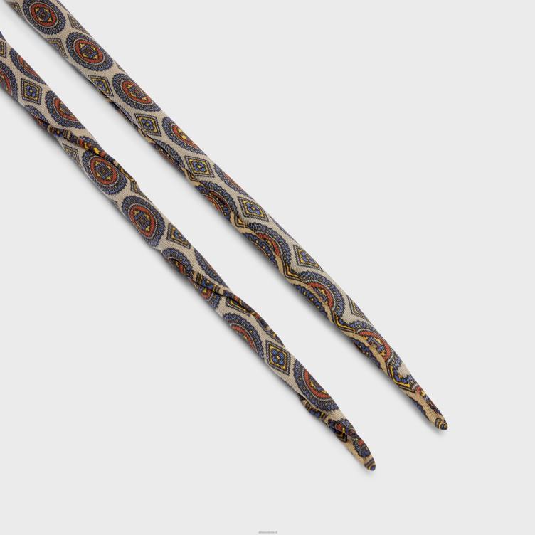 CELINE paille dunne sjaal biscotto zijde charmeuse 4TLH81223