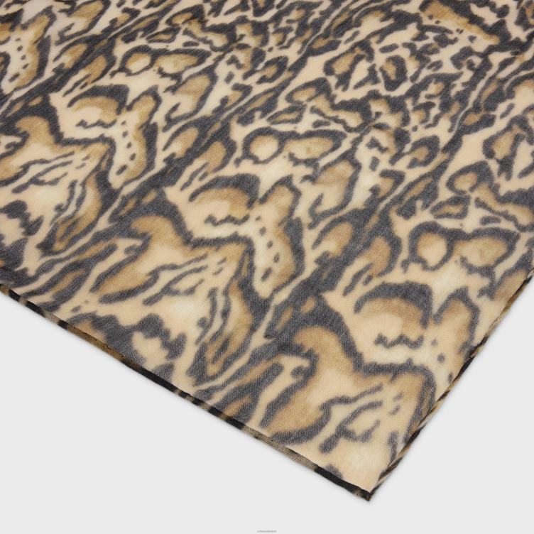 CELINE luipaard Stola van kasjmiermousseline met ocelotprint 4TLH81200