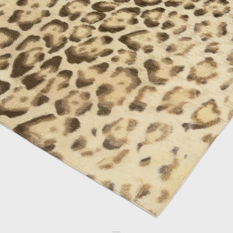 CELINE luipaard bandana van triomphe-zijdejacquard 4TLH81218