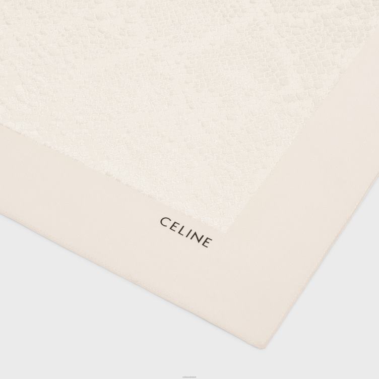 CELINE vanille bandana van zijdejacquard 4TLH82264