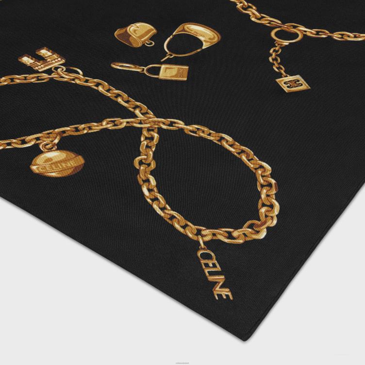 CELINE zwart bandana van zijdekeperstof 4TLH81208