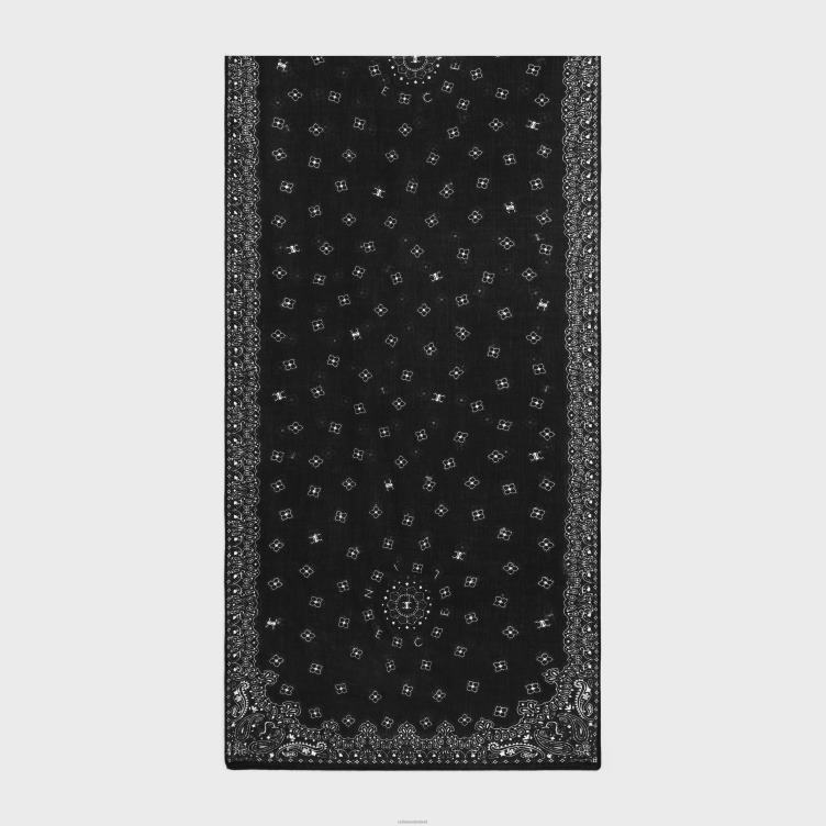 CELINE zwart stola van kasjmiermousseline 4TLH81198