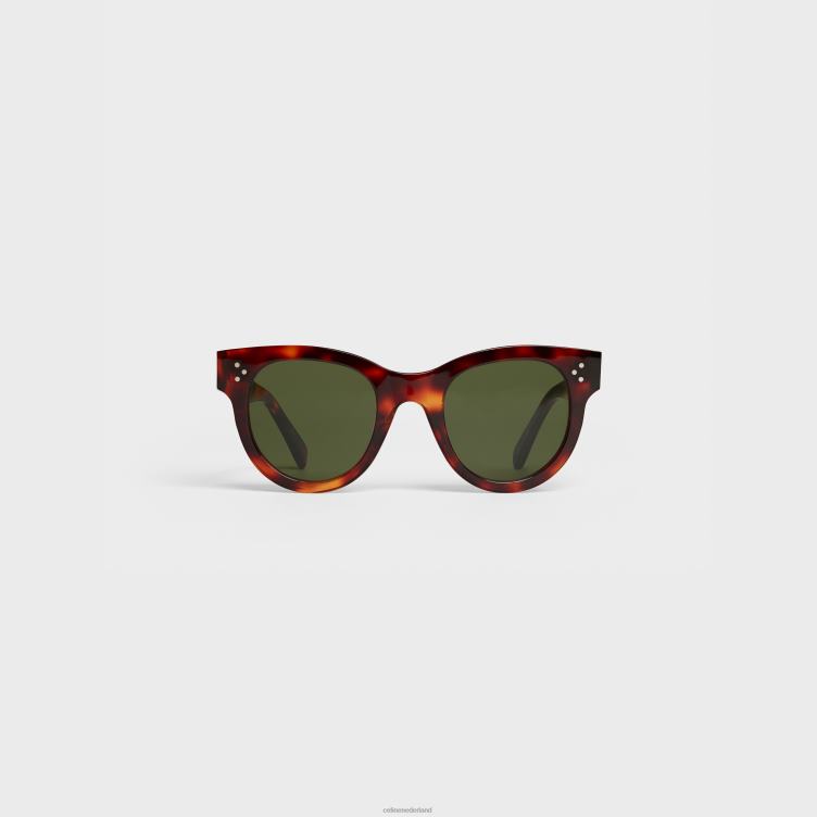 CELINE donker havana Cat eye s003 zonnebril van acetaat met lenzen van mineraalglas 4TLH81136