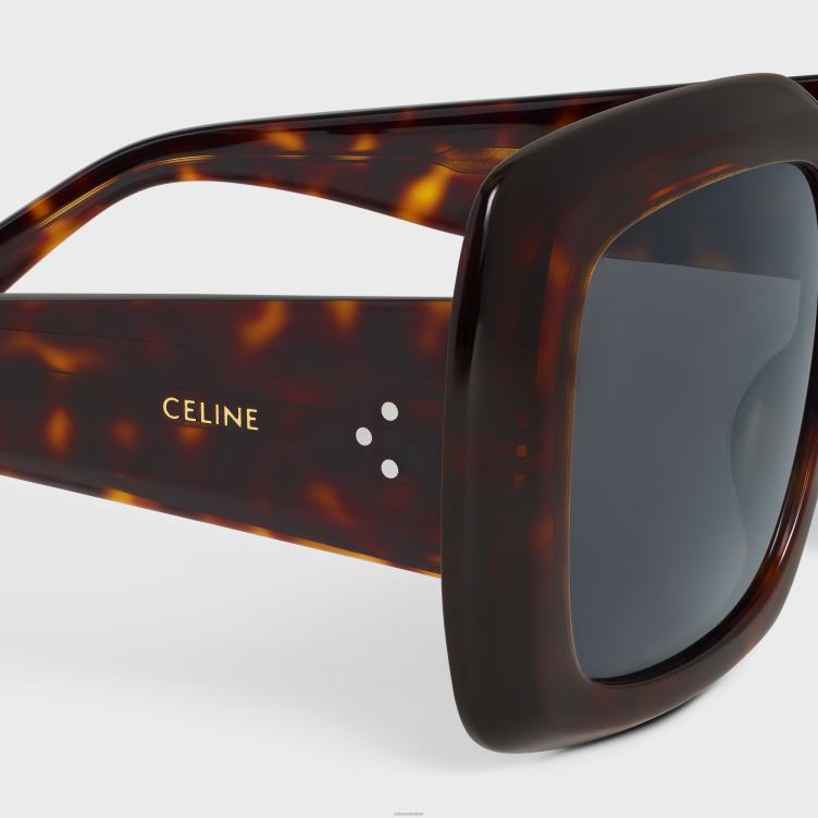 CELINE klassiek havana vierkante s263 zonnebril van acetaat 4TLH81150