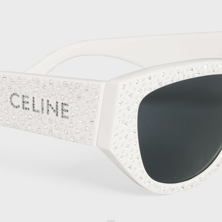 CELINE wit monochroms 06 zonnebril van acetaat 4TLH81040