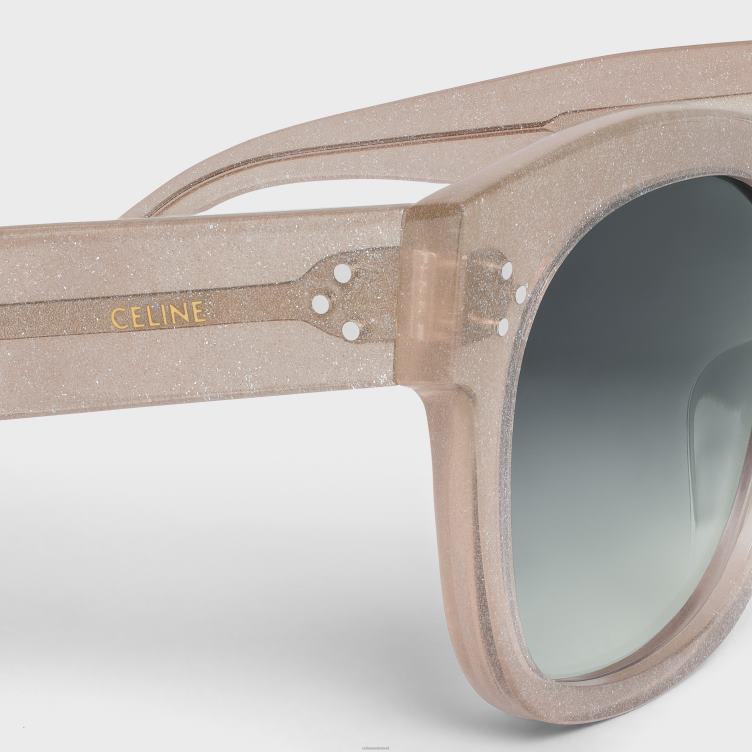 CELINE zilveren glitters Oversized s002 zonnebril van acetaat 4TLH81147