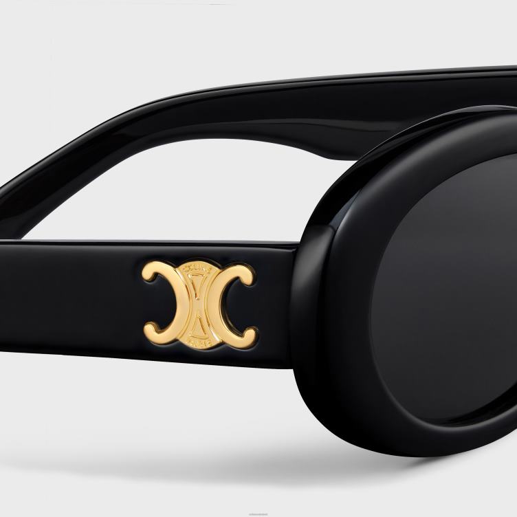 CELINE zwart triomphe 01 zonnebril van acetaat 4TLH81098