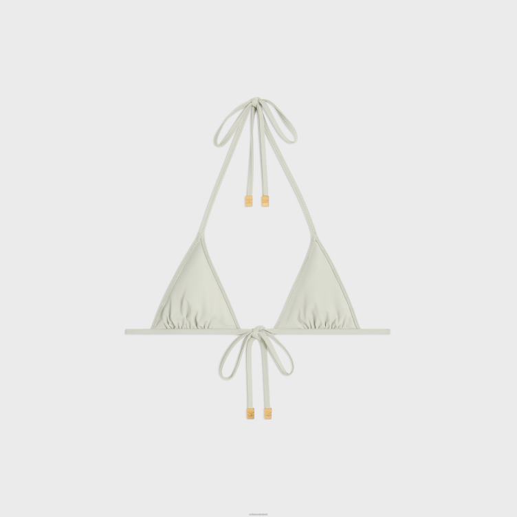 CELINE groene amande triomphe triangeltopje van matte jersey 4TLH8907