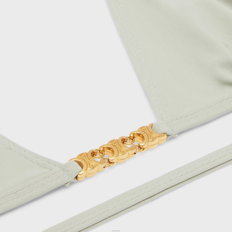 CELINE groene amande triomphe triangeltopje van matte jersey 4TLH8907
