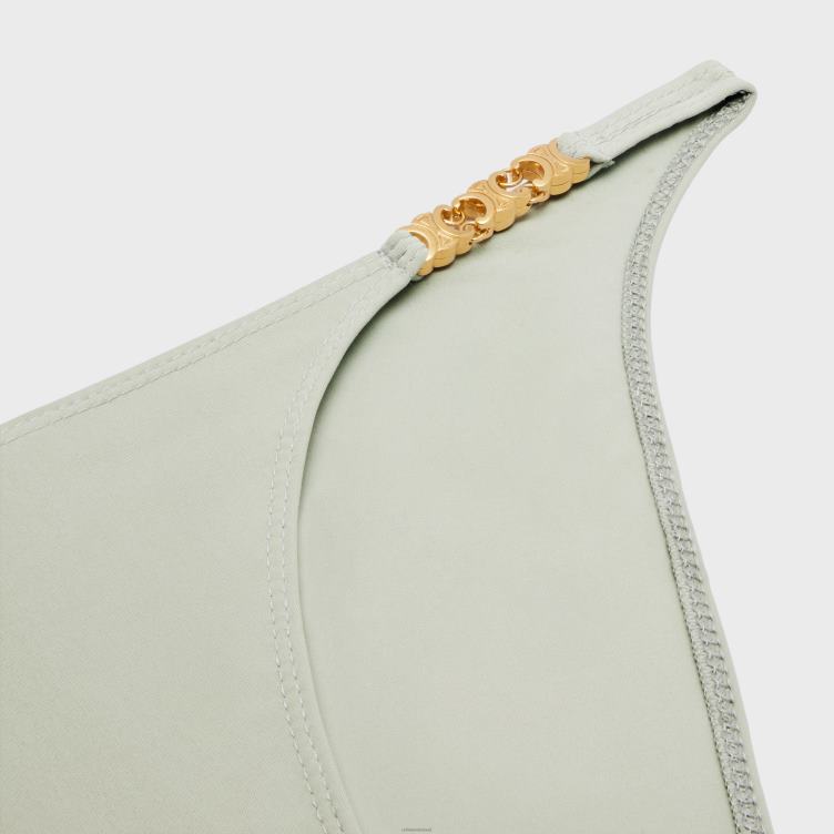 CELINE groene amande triomphe zwembroekje van matte jersey 4TLH8908