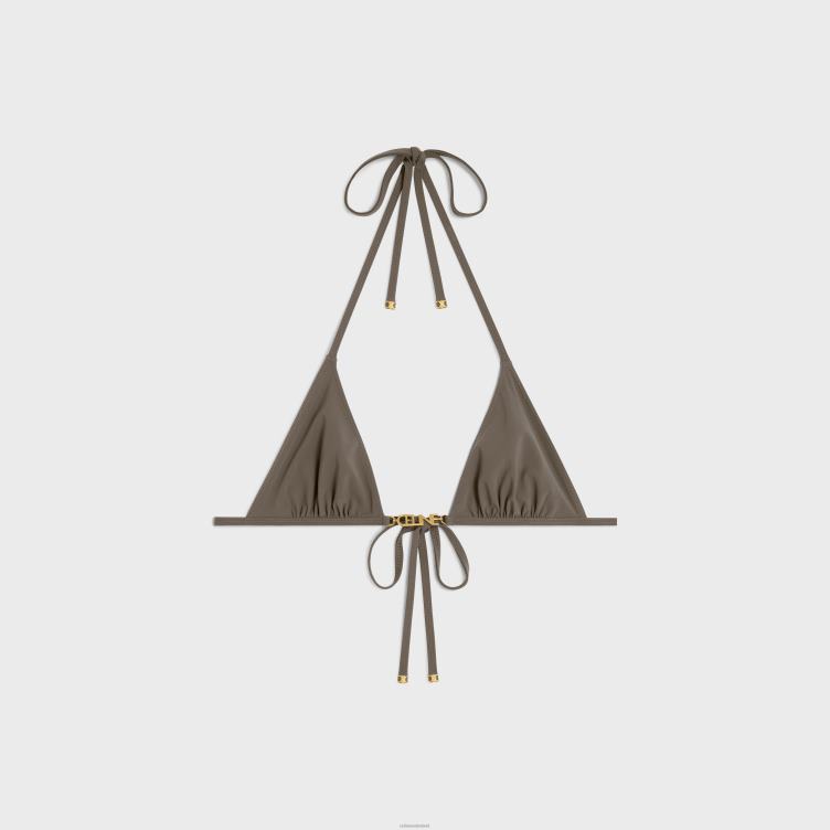 CELINE olijf Triangeltopje van matte jersey 4TLH8900