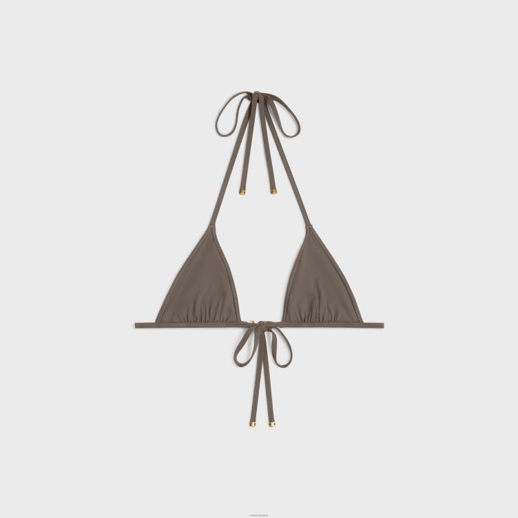 CELINE olijf Triangeltopje van matte jersey 4TLH8900