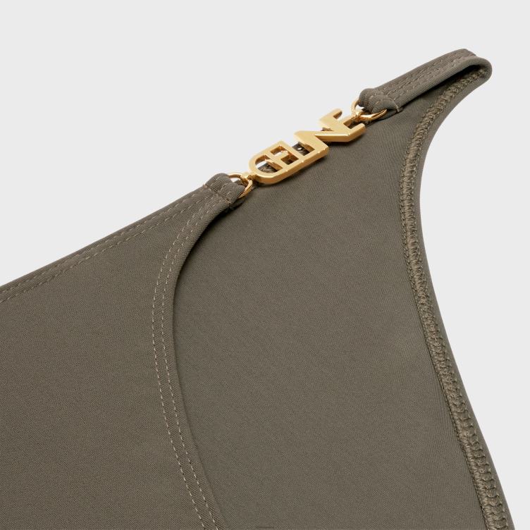 CELINE olijf zwembroekje van matte jersey 4TLH8901