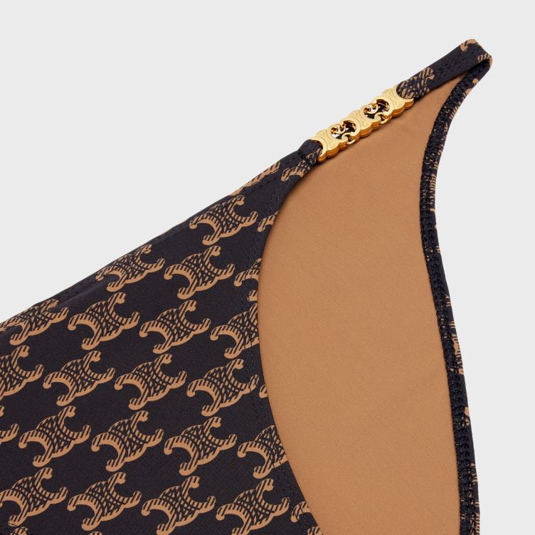 CELINE toffee/bruin zwembroekje van monogramjersey 4TLH8903