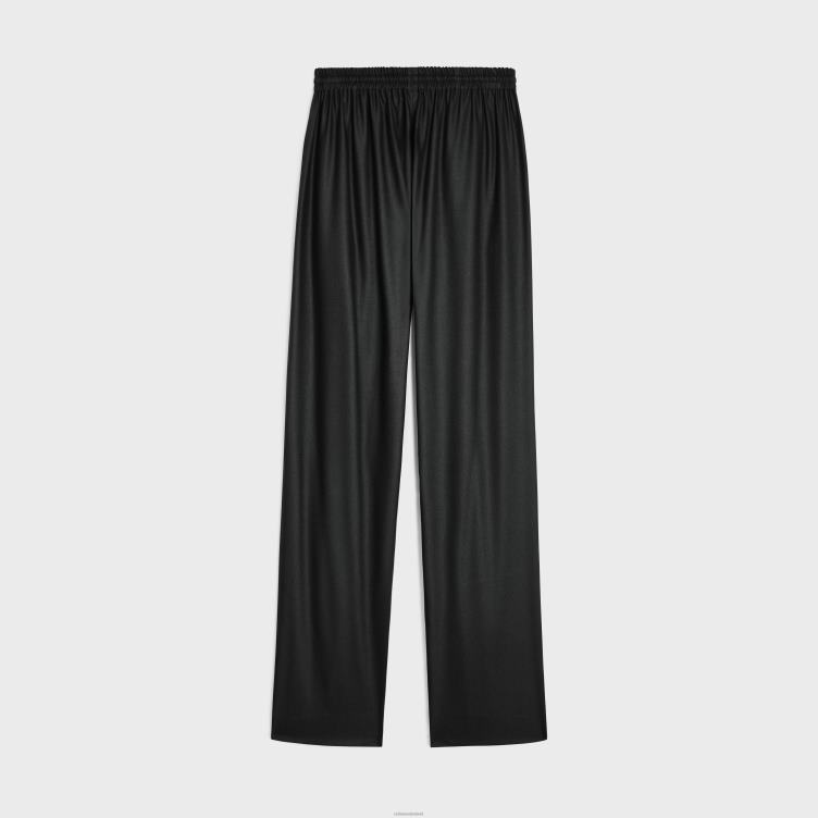 CELINE antraciet rechte joggingbroek van kasjmierflanel 4TLH8679