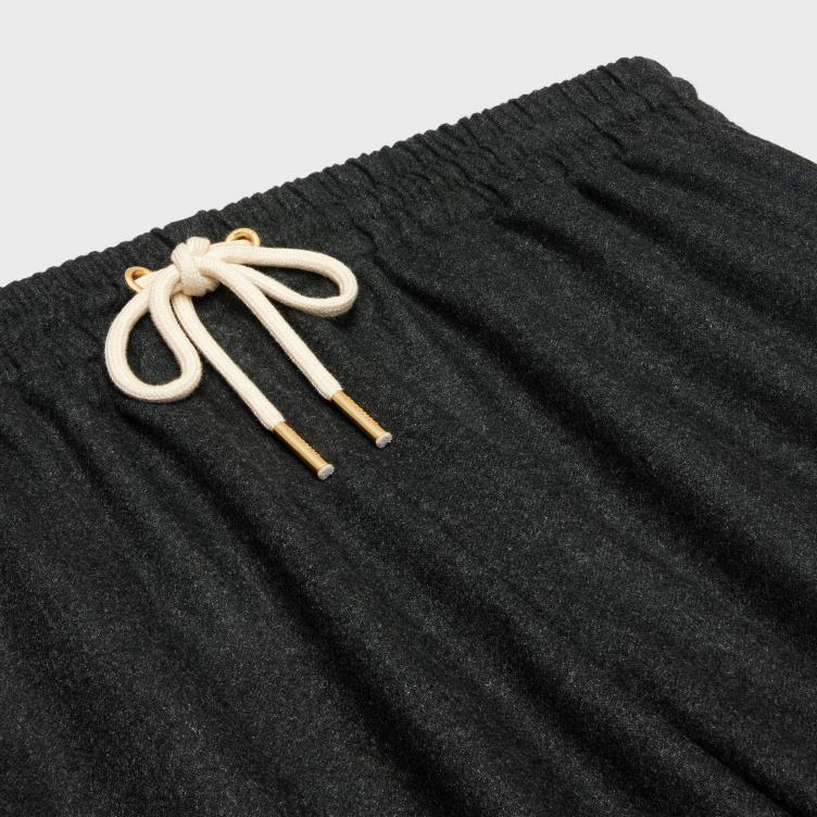 CELINE antraciet rechte joggingbroek van kasjmierflanel 4TLH8679