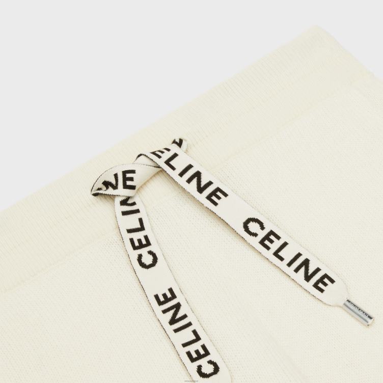 CELINE gebroken wit trainingsbroek van kasjmierwol 4TLH8883