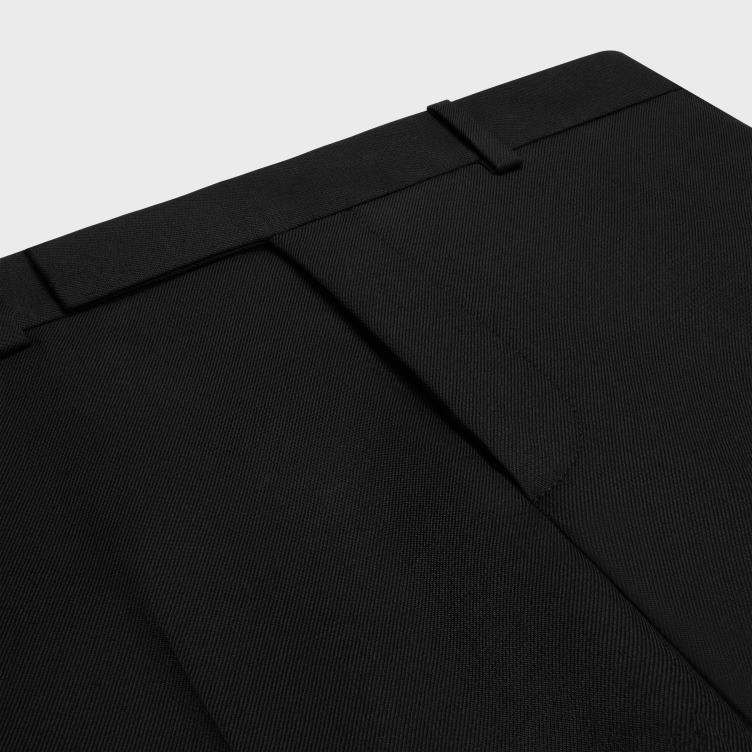 CELINE ultra zwart Tommy smokingbroek van wolgabardine 4TLH8588