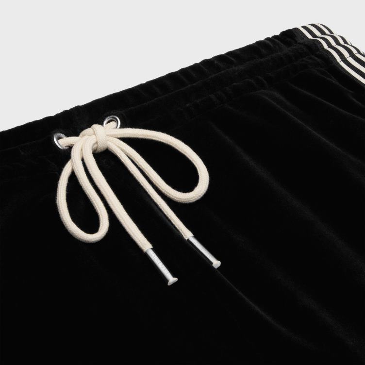 CELINE zwart wit trainingsbroek van fluwelen jersey 4TLH8601