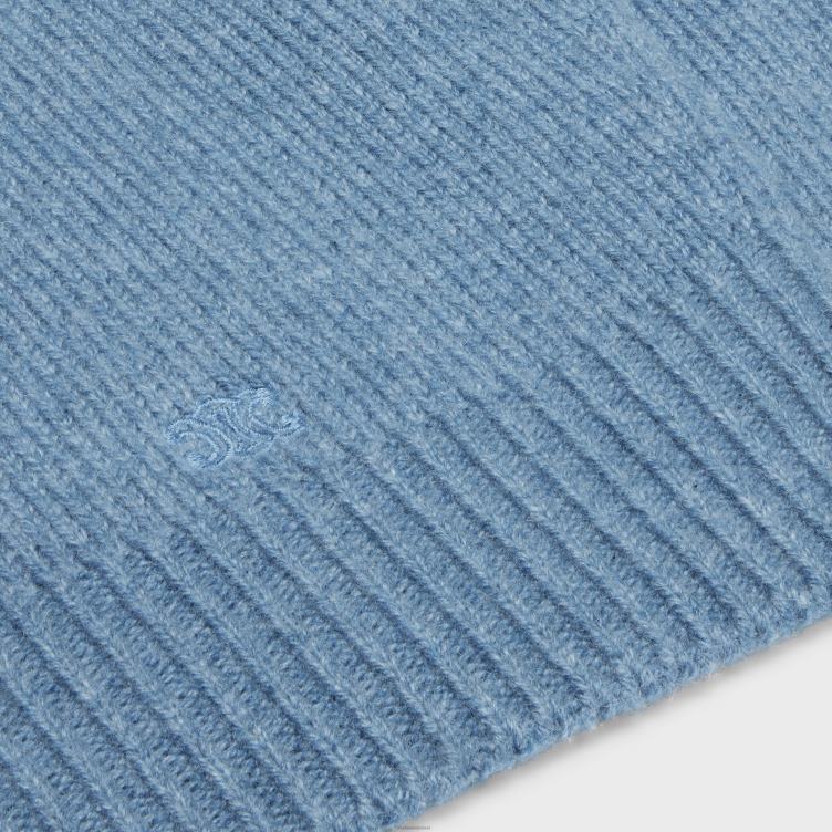 CELINE blauw coltrui van naadloos kasjmier 4TLH8752