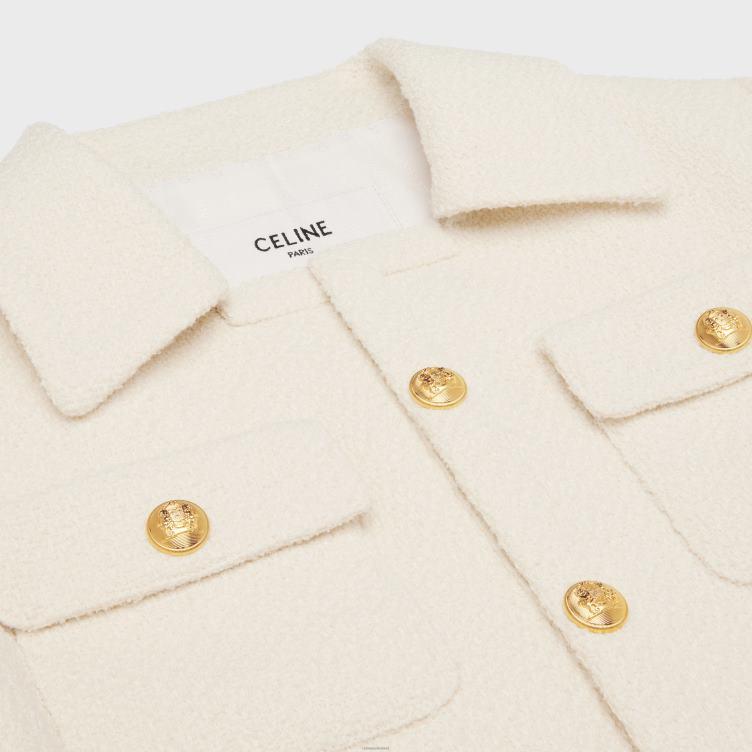 CELINE craie cropped Chelsea-jack van tweed 4TLH8736