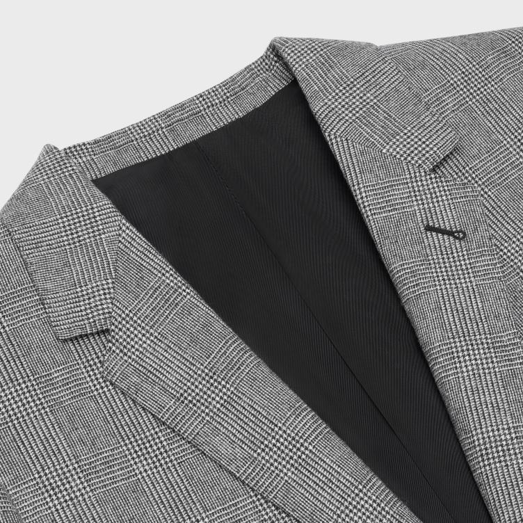 CELINE craie/noir tomboy-jasje van flanel 4TLH8719