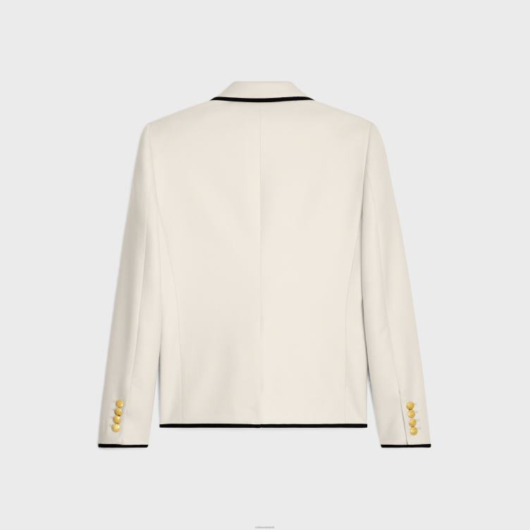 CELINE gebroken wit Een kort jasje van kasjmierflanel 4TLH8710