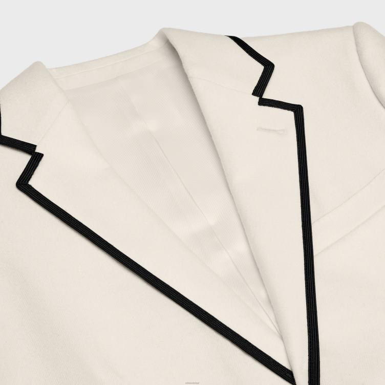 CELINE gebroken wit Een kort jasje van kasjmierflanel 4TLH8710