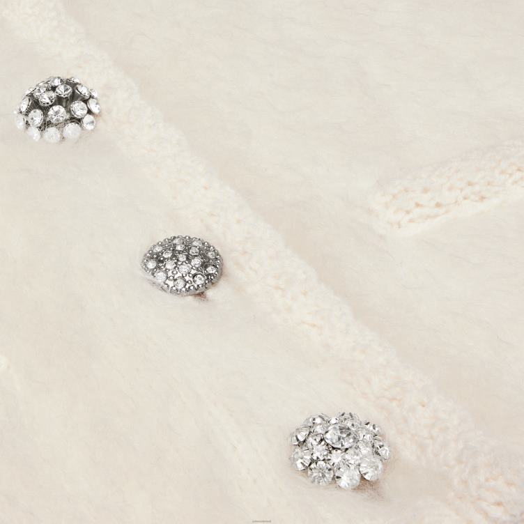 CELINE gebroken wit vestjasje van geborsteld mohair 4TLH8766