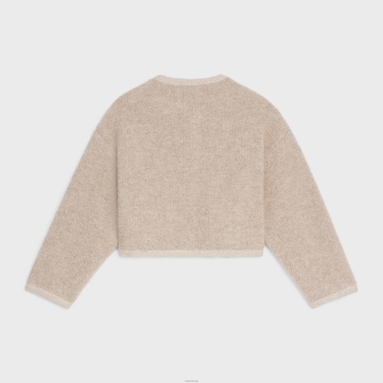 CELINE havermout vestjasje van alpacawol 4TLH8767