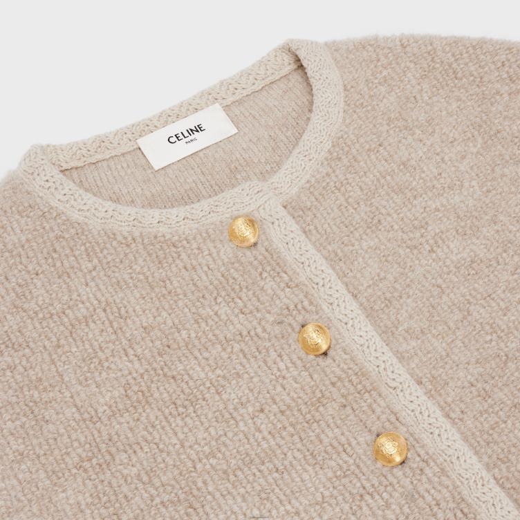 CELINE havermout vestjasje van alpacawol 4TLH8767