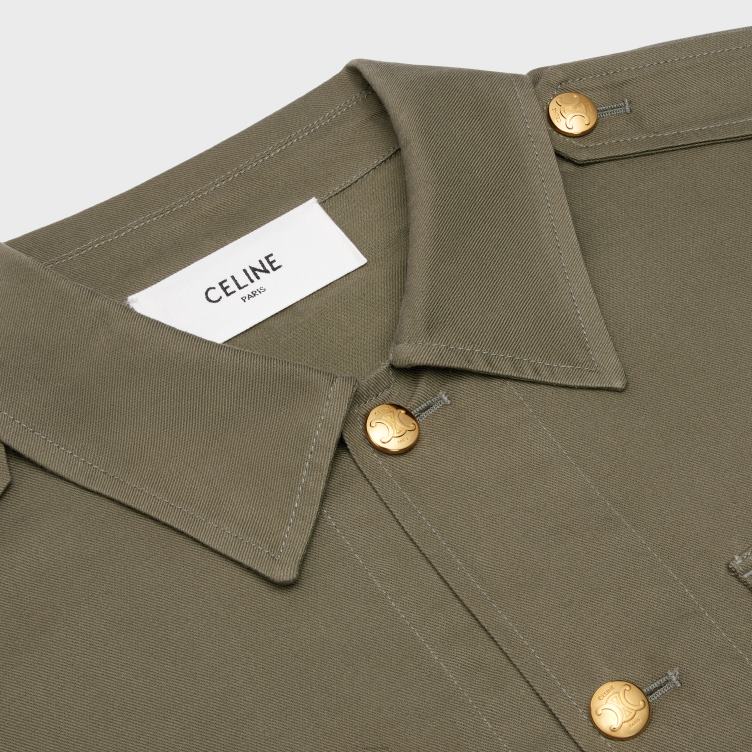 CELINE kaki 'saharienne'-jasje van lichtgewicht twill 4TLH8700