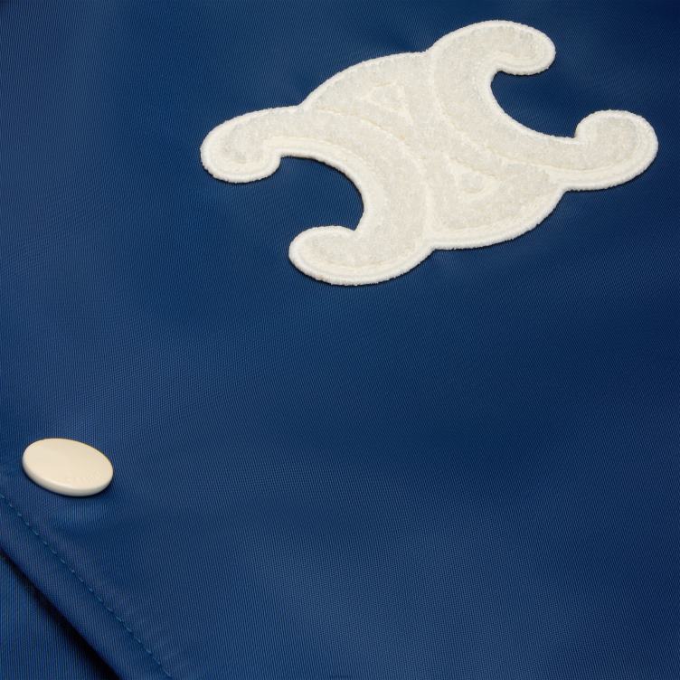 CELINE marine Paris teddyjack met capuchon van nylon 4TLH8667