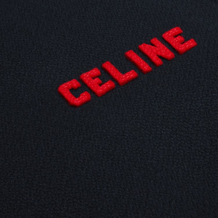 CELINE marine Paris teddyjack van getextureerde wol 4TLH8664